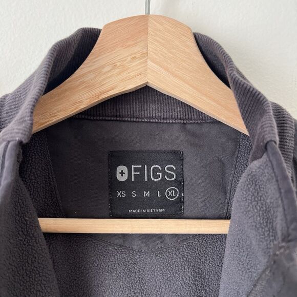 Figs Womens on Shift Fleece Vest Size XL Charcoal Gray - Picture 7 of 11